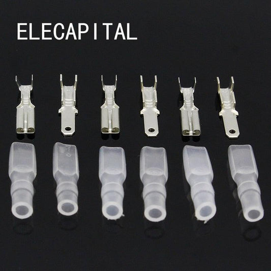 2.8mm Crimp Terminal Female Spade Connector +Male Spade Connector+ Case 100pcs,2.8mm spade connector