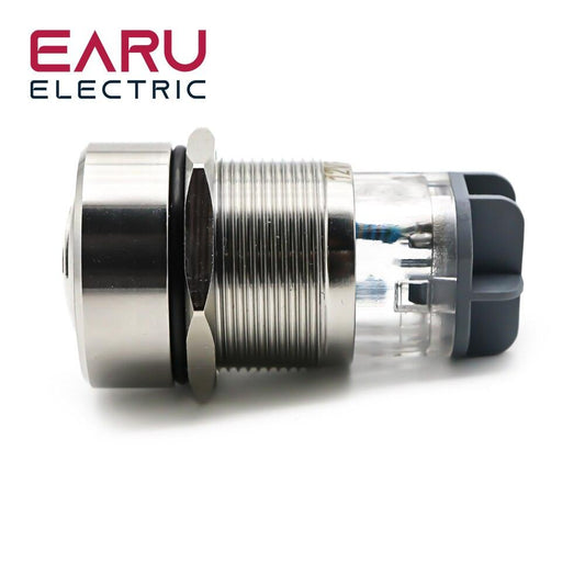 22mm IP67 Ultrashort Flash LED Alarm Indicator Light Signal Lamp Flashmetal Buzzer 12V 24V 220V Intermittent sound Waterproor.buzzer 22mm