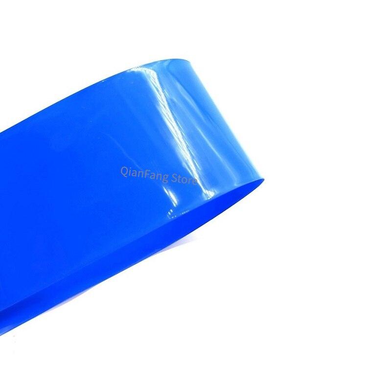 2M PVC Heat Shrink Tube for 18650 Lithium Battery Pack Cover Shrinkable Insulated Cable Sleeve 80 ~ 330mm Blue Sheath Film Wrap.