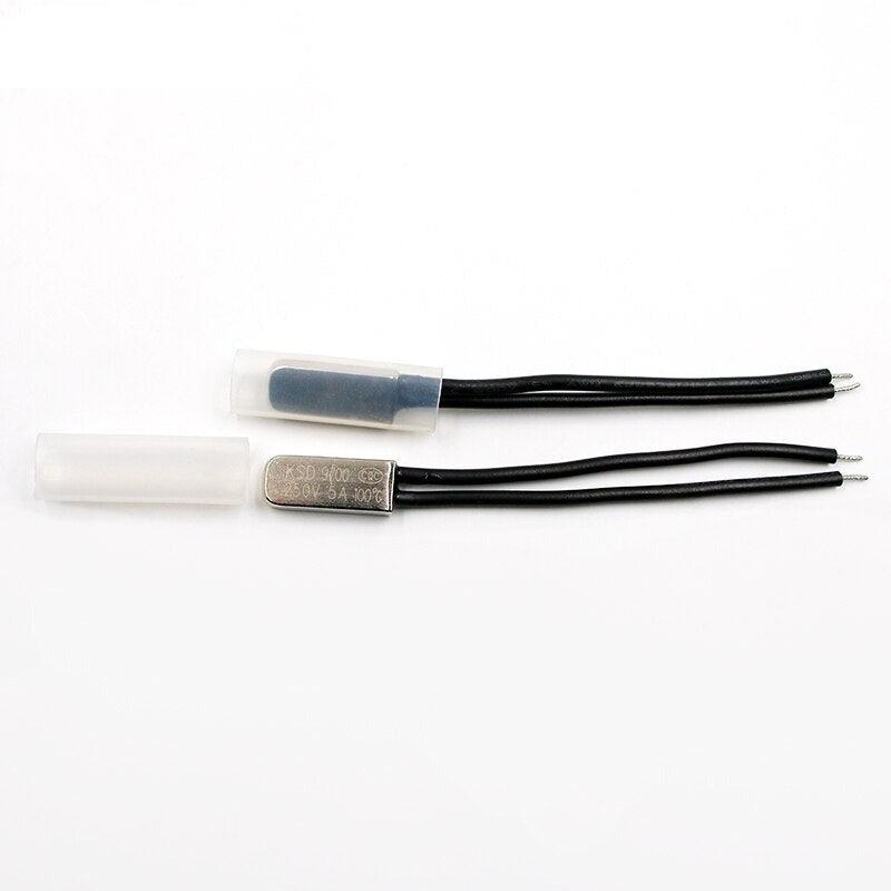 2PCS KSD9700 250V 5A Bimetal Disc Temperature Switch N/C Normal Close NC Thermostat Thermal Protector 40~135 Degree Centigrade.