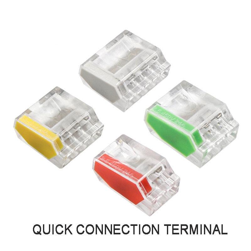 30/50 PCS Universal Compact Wire Wiring Connector Terminal Block With Lever Fast Push-in Conductor Wiring Connector Terminal.