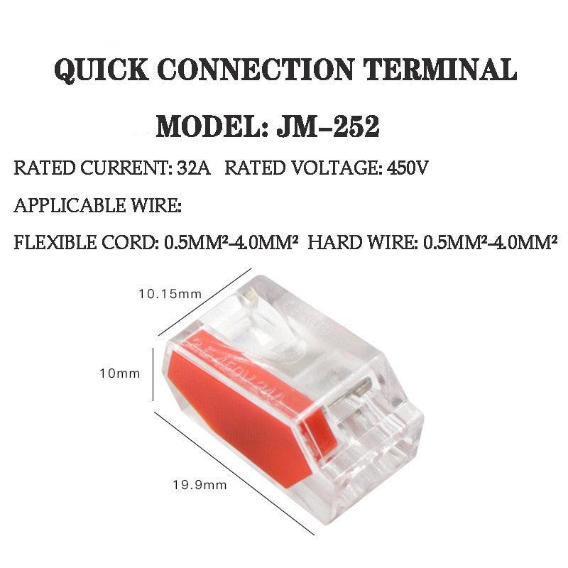 30/50 PCS Universal Compact Wire Wiring Connector Terminal Block With Lever Fast Push-in Conductor Wiring Connector Terminal.