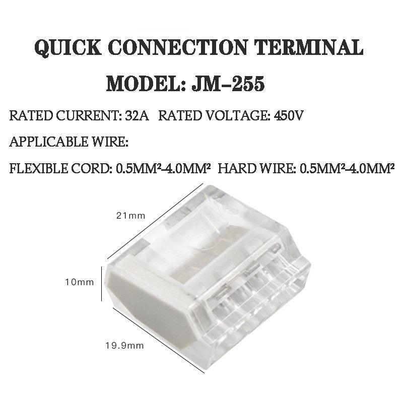 30/50 PCS Universal Compact Wire Wiring Connector Terminal Block With Lever Fast Push-in Conductor Wiring Connector Terminal.