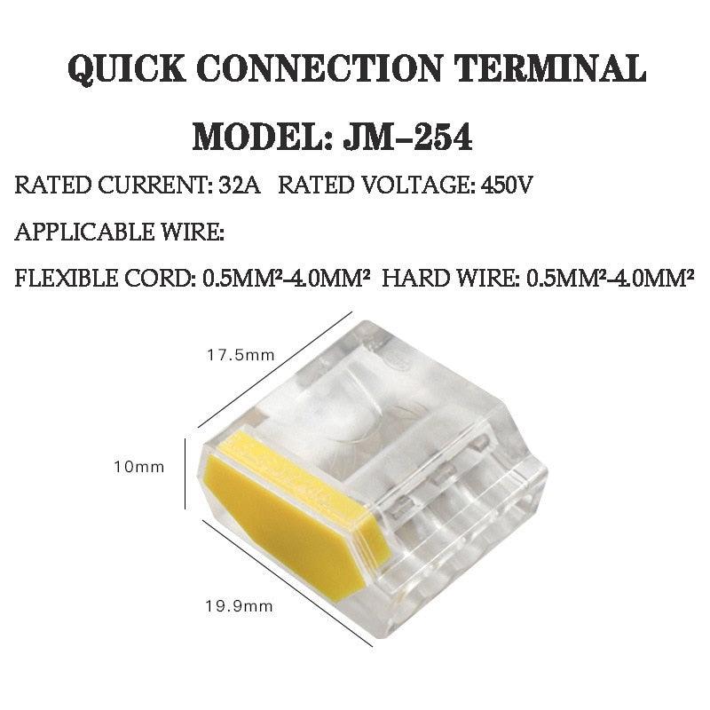 30/50 PCS Universal Compact Wire Wiring Connector Terminal Block With Lever Fast Push-in Conductor Wiring Connector Terminal.