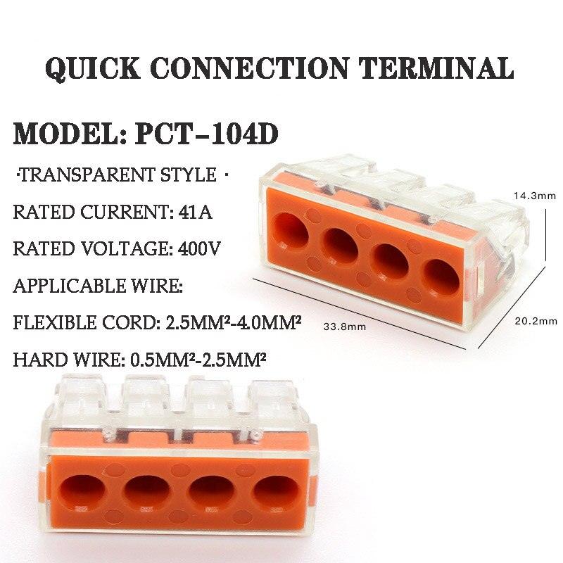 30/50 PCS Universal Compact Wire Wiring Connector Terminal Block With Lever Fast Push-in Conductor Wiring Connector Terminal.