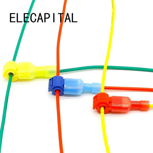 30pcs(15set) Wire Cable Connectors Terminals Crimp Scotch Lock Quick Splice Electrical Car Audio 22-10AWG 0.5mm-6mm Kit Tool Set.