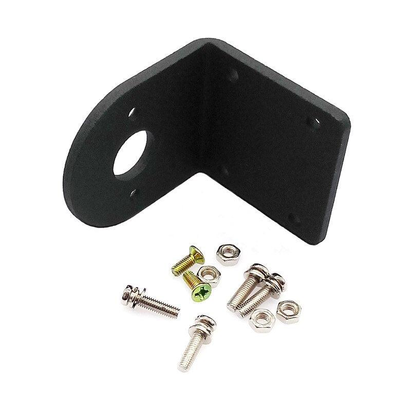 38ZYTD Bracket 555 Motor Bracket 550/545/555 DC Motor Black L Shape Aluminum Alloy Fixed Support Mounting Bracket.