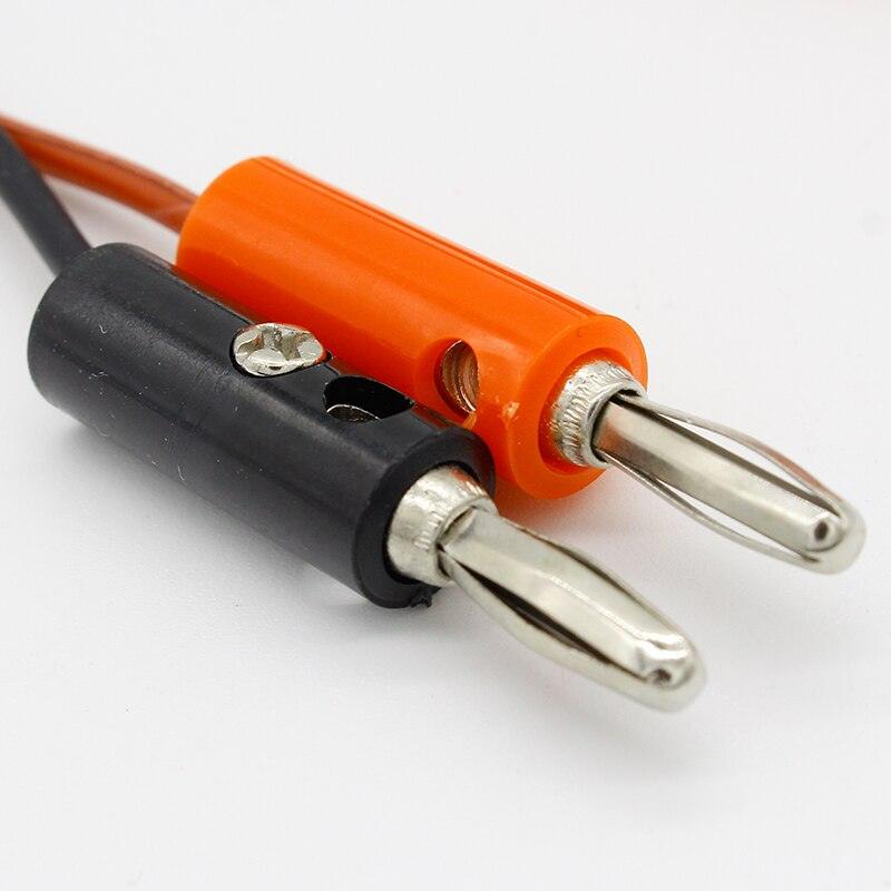 4mm Injection Banana Plug To Shrouded Copper Electrical Clamp Alligator Clip Test Cable Leads 1M For Testing Probe.