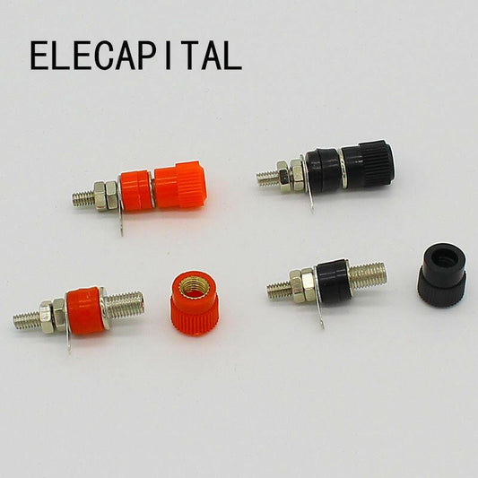 4pcs Terminal fastener 4MM binding post banana jack terminal with metal insert nuts For Cable Terminals.