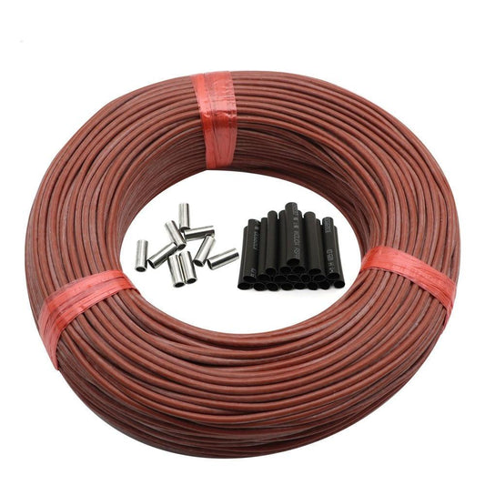 5-100 Meters Infrared Warm Floor Cable 12K 33ohm/m Electric Carbon Heating Wire Coil 2.0mm Fiber Wire Floor Hotline Thickening.carbon heating cable 33ohm