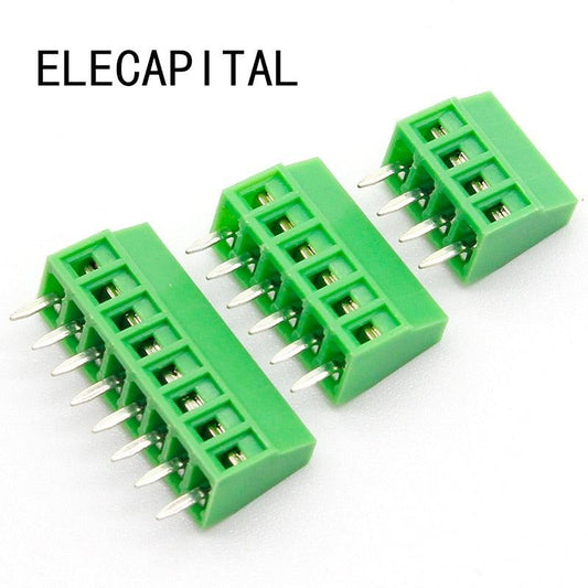 50pcs 2.54MM PCB Universal Screw Terminal Blocks Connector 2/3/4/5/6/7/8/9/10-12 Pin/Poles KF120 Straight Pin Copper.