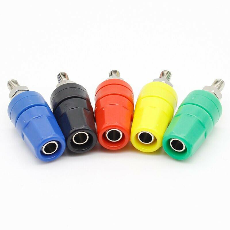 5pcs M4X36 pure copper terminal 4mm banana Jack Socket 20A binding post Banana plug connector.lot socket connector banana