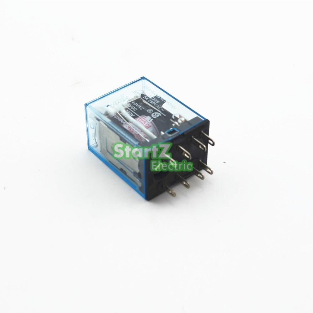 5Pcs/lot MY2NJ Mini relay | 5A DC24V 8PIN Coil DPDT With Socket Base.