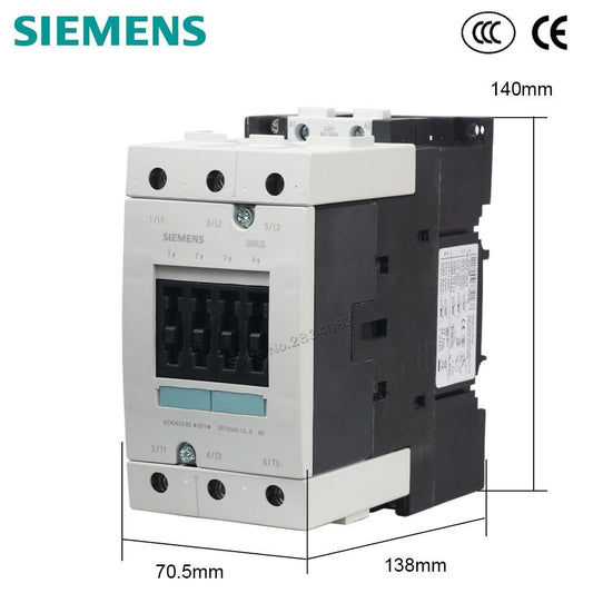 80A AC Contactor 220V 50/60Hz Coil Voltage AC 380V 3P 3NO Contactor 3RT5045-1AN20 SIEMENS.