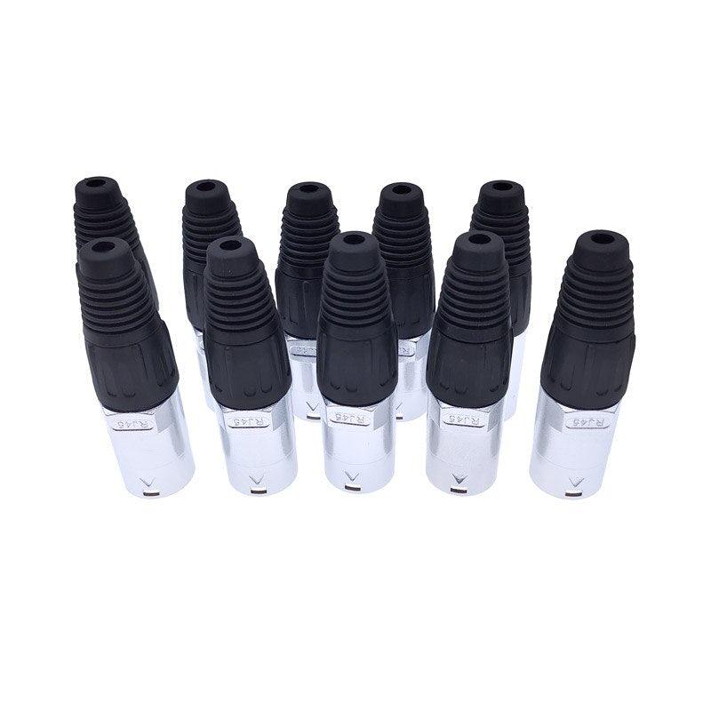 8p8c RJ45 net work waterproof connector,IP65 D socket panel ethernet connector.