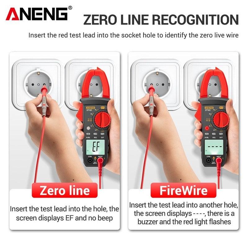 ANENG- ST181 Clamp Meter| DC/AC Current 4000 Counts Ohm Test.