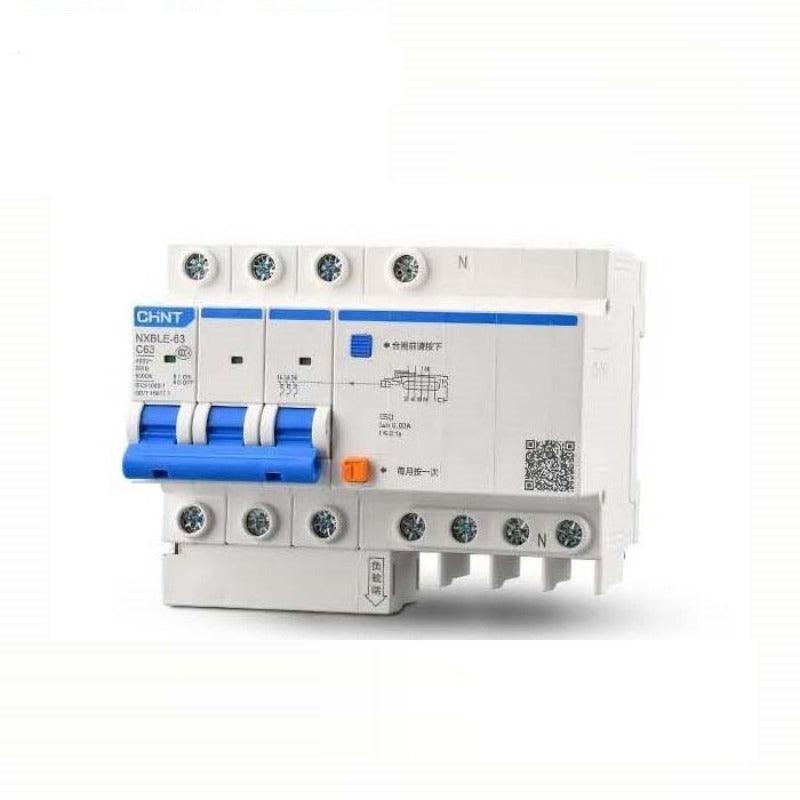 CHINT CHNT Leakage Protection Household Air Switch Circuit Breaker NXBLE-63 1P+N 2P 3P 3P+N 4p Leakage Circuit Breakers.
