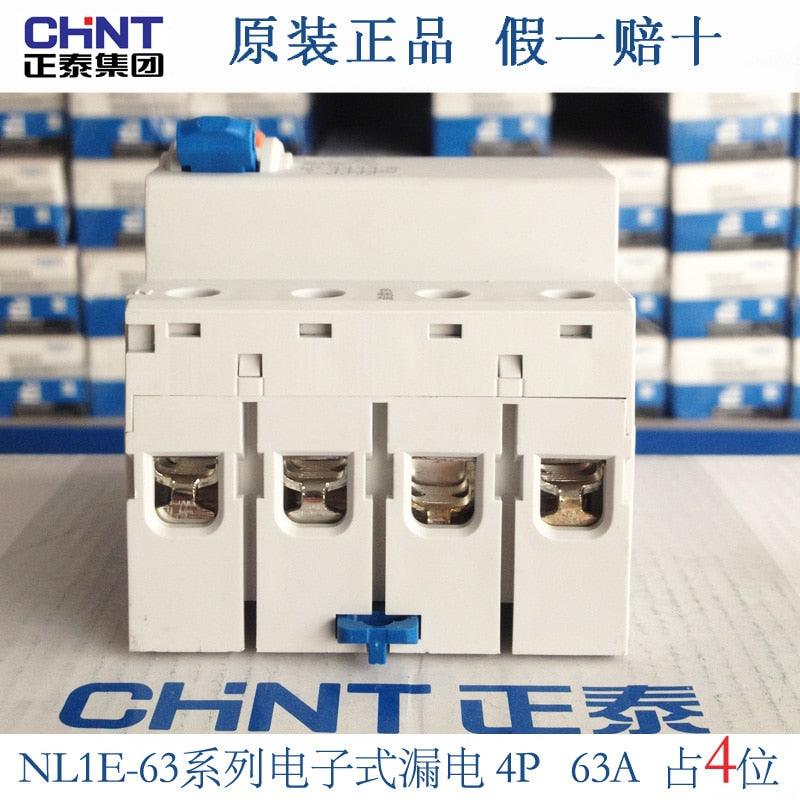 CHINT NL1E-63 3P+N 4P 63A 40A 25A 30MA RCCB 50HZ/60HZ Electronic Electric Leakage Breaker Residual current protection.