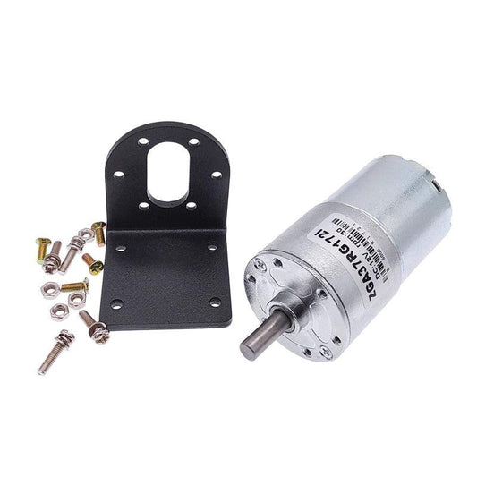 DC motor GA37RG with motor holder high torque electric gear motor 12V 24V mounting bracket.
