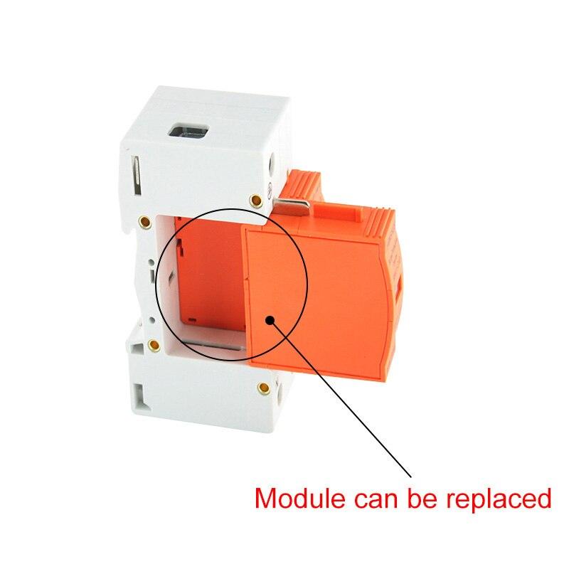 DC Surge Protector PV SPD 500V 800V 1000V System Used 20KA 40KA 60KA SPD 2 Poles 3P With PE Lightning Protect Wind Generator.