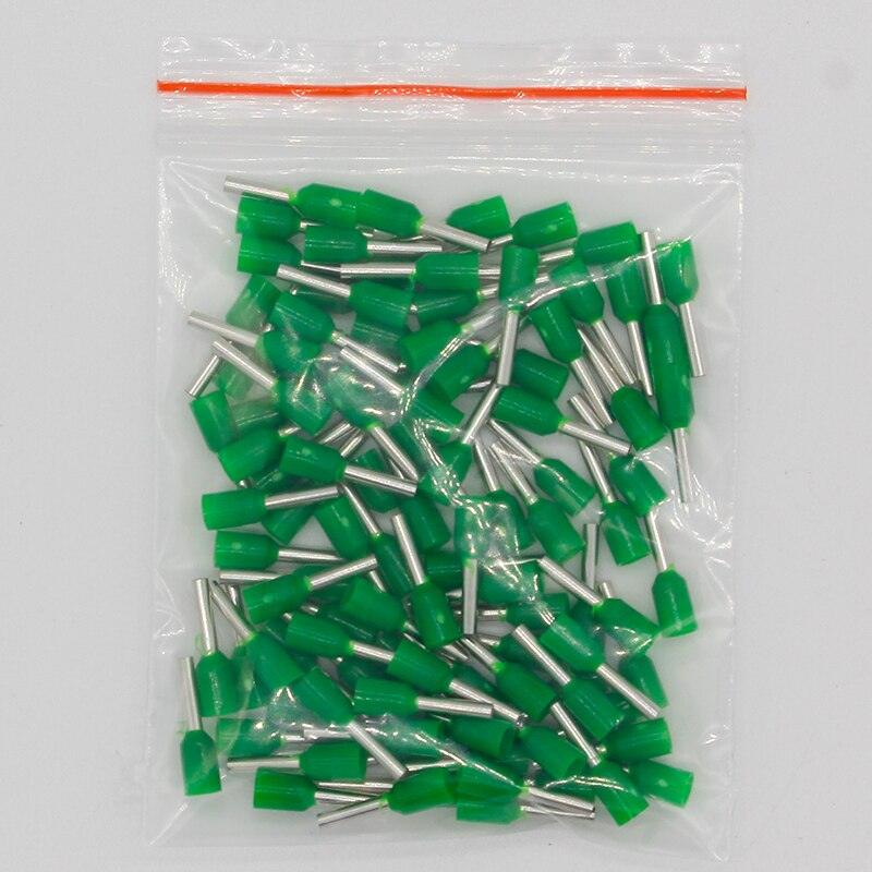 E1008 Tube insulating Insulated terminals 100PCS/Pack 1MM2 Cable Wire Connector Insulating Crimp Terminal Connector E-.
