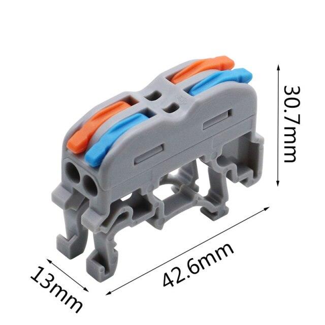 EARU- 1/2/3/5P Din Rail Type Quick Fast Cable Wiring Connection Terminal.