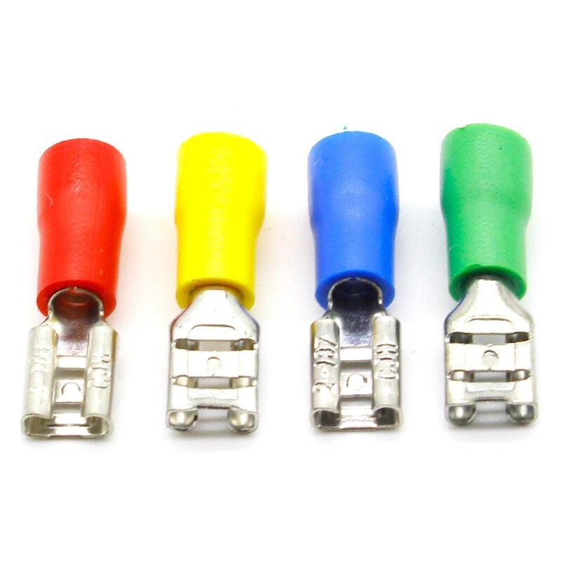 FDD2-187 Female Insulated Electrical Crimp Terminal for 16-14 AWG Connectors Cable Wire Connector 100PCS/Pack FDD2-187 FDD.