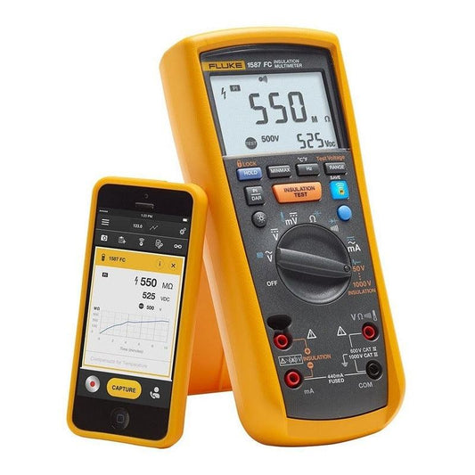 Fluke 1587FC/1577 Insulation Multimeter High Voltage Resistance Tester Wireless Transmission Megohmmeter.