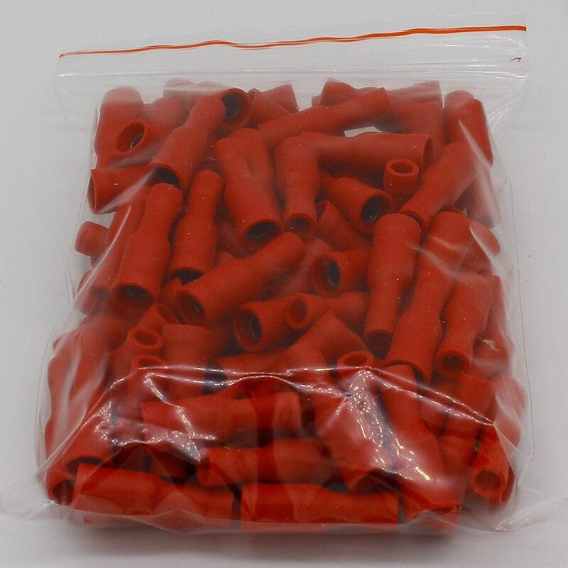 FRD1.25-156 FRD1-156 100PCS Bullet Shaped Female Insulating Joint Wire Connector Electrical Crimp Terminal AWG22-16 FRD.