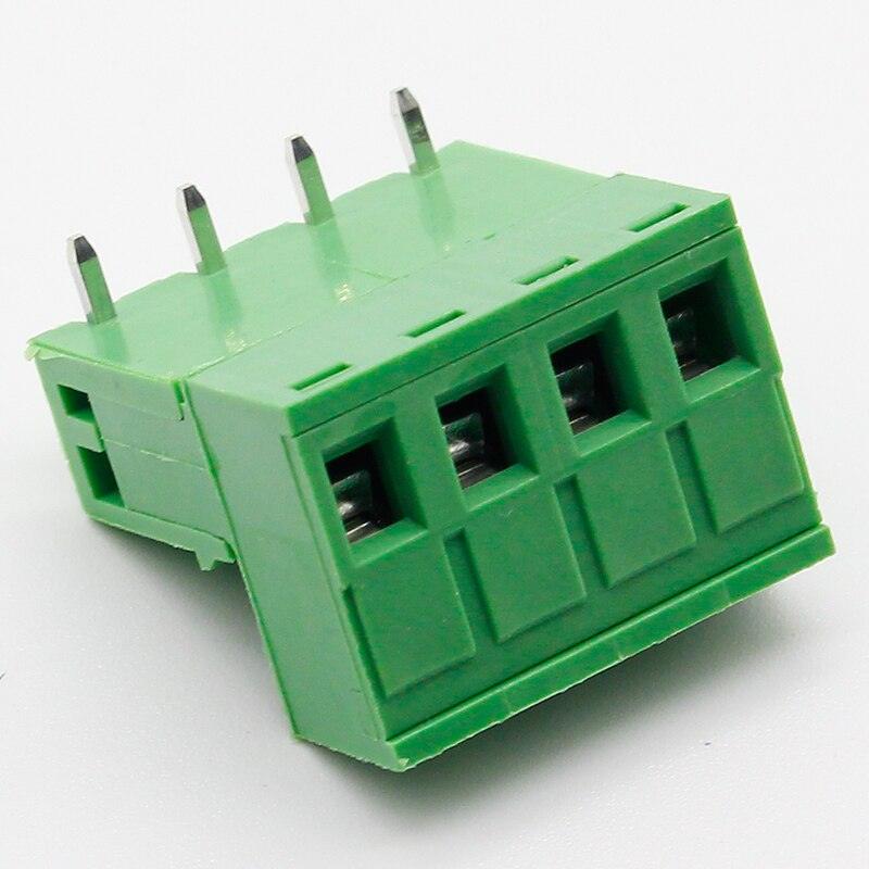 Free shipping 10 sets ht5.08 4pin Right angle Terminal plug type 300V 10A 5.08mm pitch connector pcb screw terminal block.