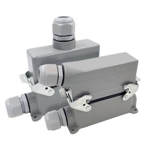 24pin connector,Heavy Duty Connectors HDC-HE-024-1/2/3/4 F/M 24pin Industrial rectangular Aviation connector plug 16A 500V Screw connection