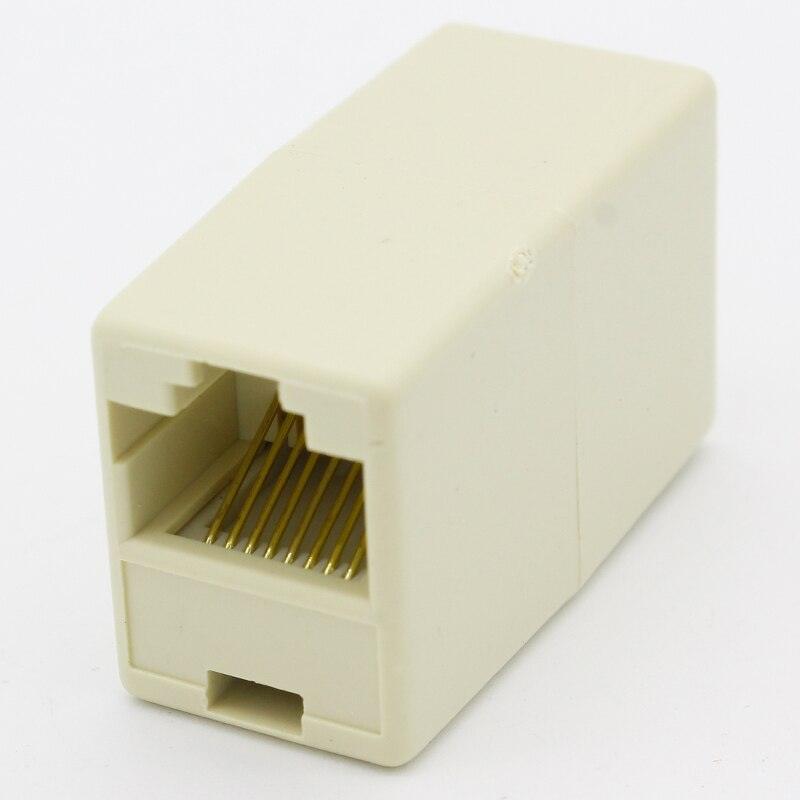 IMC Hot 10 Pcs RJ45 8P8C Double Ports Female Plug Telephone Connector.