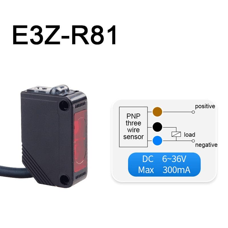 Infrared Photoelectric Switch Diffuse Reflection Type Sensor DC12V-24V with Bracket E3Z-D61/D81/D62/D82/T61/T81/R61/R81/LS61.infrared sensor