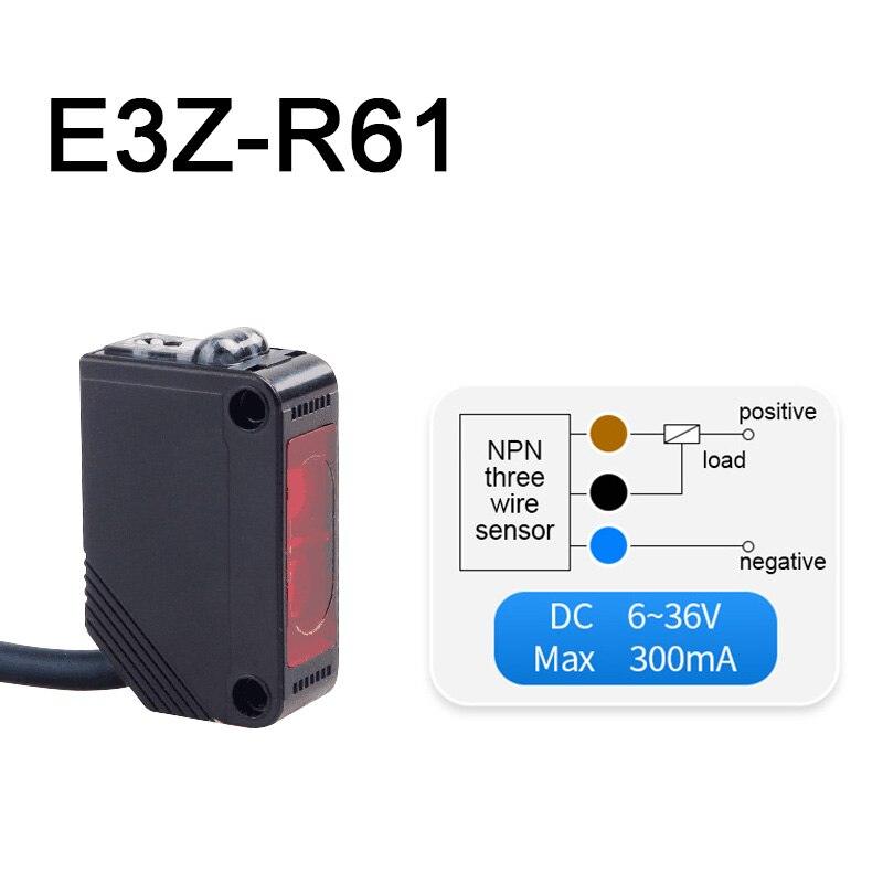 Infrared Photoelectric Switch Diffuse Reflection Type Sensor DC12V-24V with Bracket E3Z-D61/D81/D62/D82/T61/T81/R61/R81/LS61.infrared sensor
