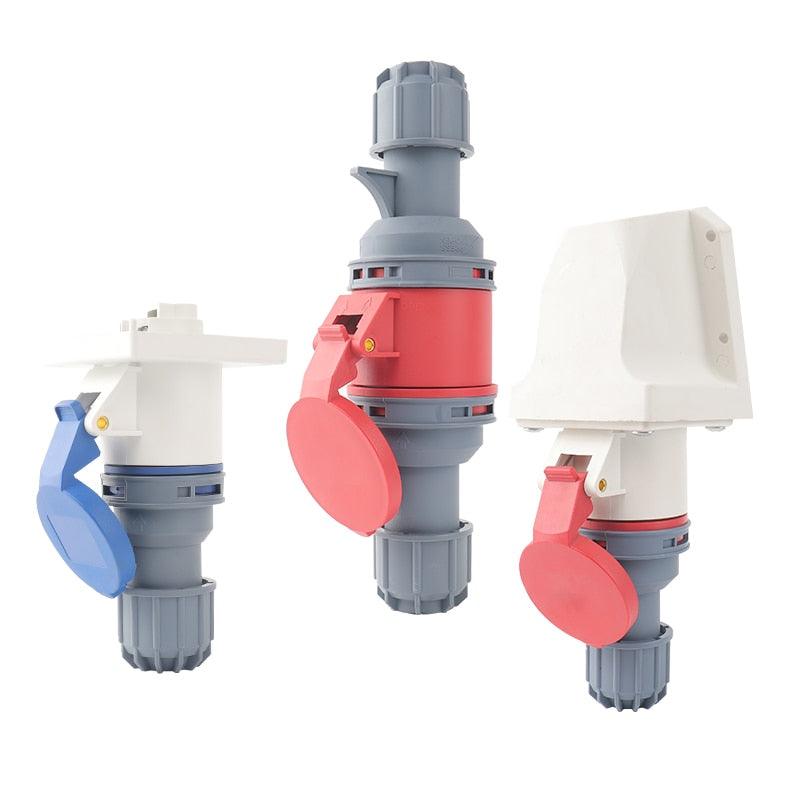 IP44 Industrial Plug and Socket 16A/32A 3P 4P 5P Waterproof and Explosion-proof.