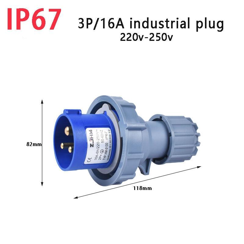 IP67 NEW Industrial Plug and Socket 16A 32A 3 Pin 4 Pin 5 Pin Wall Mounted.