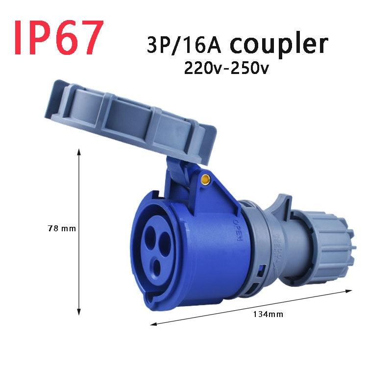 industrial plug socket,IP67 NEW Industrial Plug and Socket 16A 32A 3 Pin 4 Pin 5 Pin Wall Mounted Socket Panel Mounted Coupler 220V 380V 415V,new industrial plug and socket 3p 230v