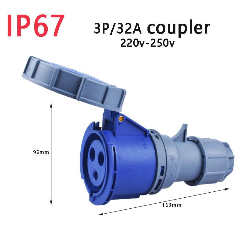 ip67 waterproof plug,IP67 NEW Industrial Plug and Socket 16A 32A 3 Pin 4 Pin 5 Pin Wall Mounted Socket Panel Mounted Coupler 220V 380V 415V,new industrial plug and socket 3p 230v