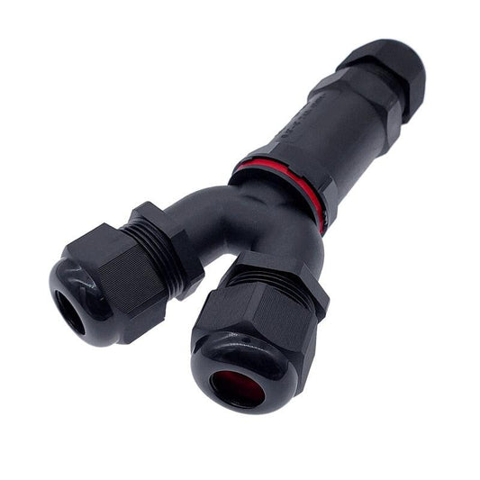 IP68 electrical cable waterproof connector Y branch connectors 2/3/4/5 Pin 32A 450V cable wire gland sleeve connector.