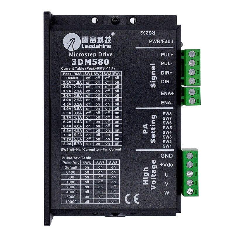Leadshine 3phase 3DM580 stepper motor driver match stepper motor 57 86 18-50VDC.