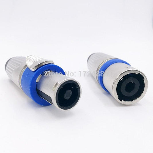 Metal Led stage power connector audio plug 4 pin speaker speaker male and female professional carlon ohmic power connectors.