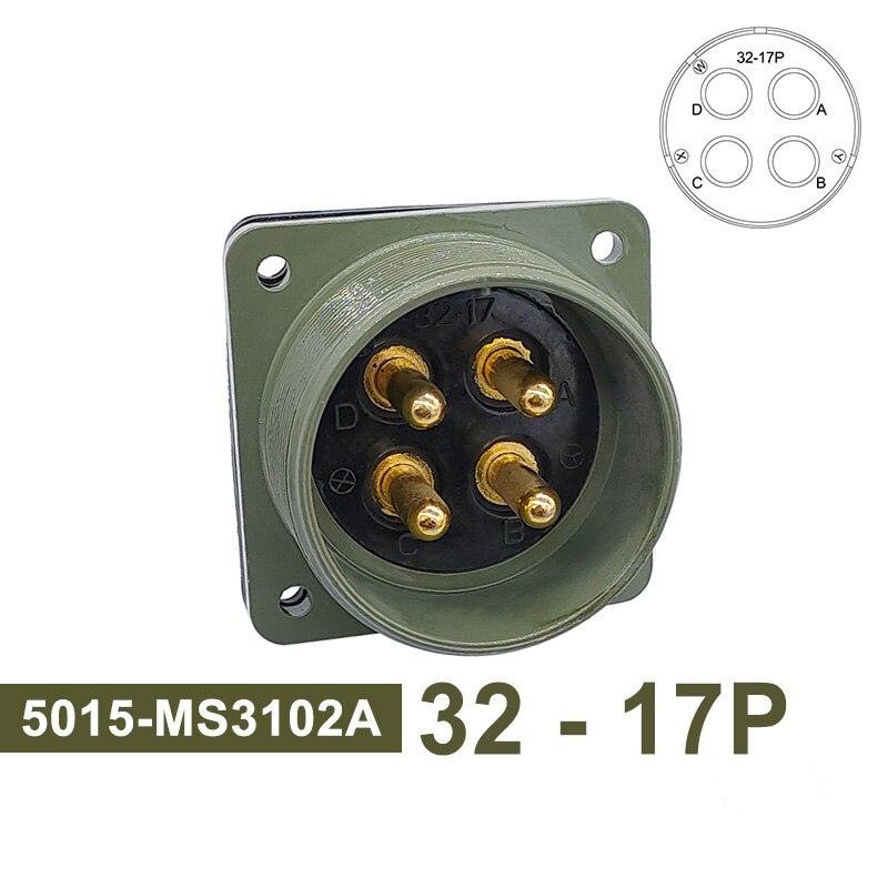 MIL-C 5015 MIL STD Military Specification Connector 4 Pin 32-17 Circular Connector Plug Socket MS3102 MS3106 MS3108.