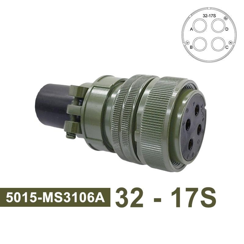 MIL-C 5015 MIL STD Military Specification Connector 4 Pin 32-17 Circular Connector Plug Socket MS3102 MS3106 MS3108.
