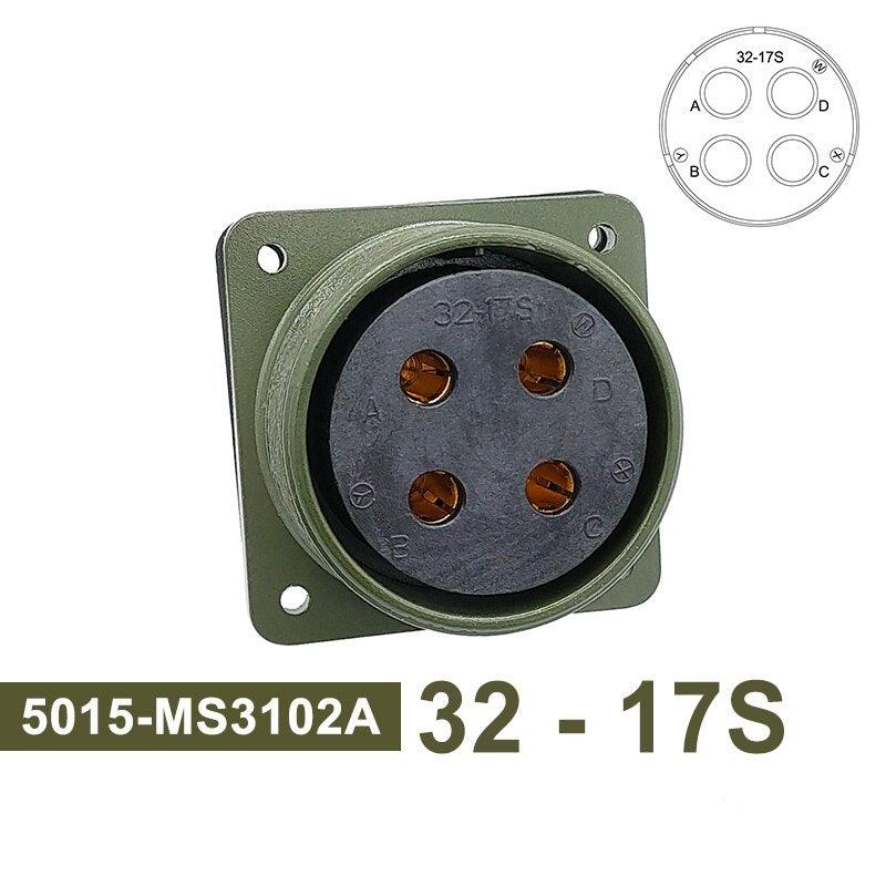 MIL-C 5015 MIL STD Military Specification Connector 4 Pin 32-17 Circular Connector Plug Socket MS3102 MS3106 MS3108.