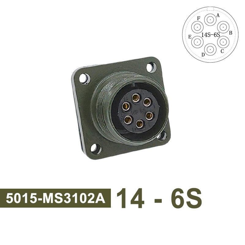 MIL STD Circular Connector MS3102A 14S-2 14S-5 14S-6 MIL-C 5015 Military Specification Connectors MS3106 MS3108 Plug&Socket.