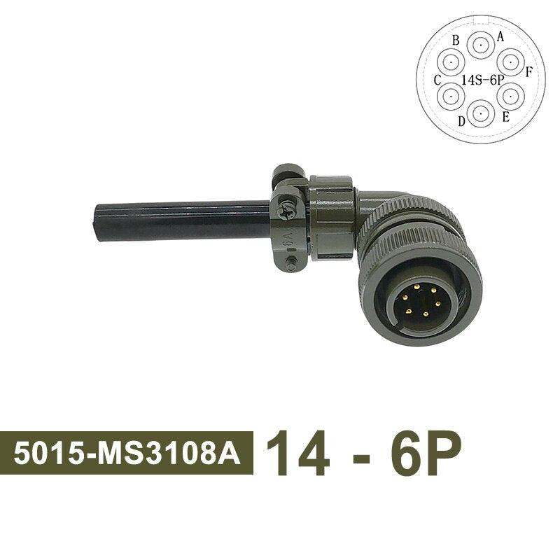 MIL STD Circular Connector MS3102A 14S-2 14S-5 14S-6 MIL-C 5015 Military Specification Connectors MS3106 MS3108 Plug&Socket.