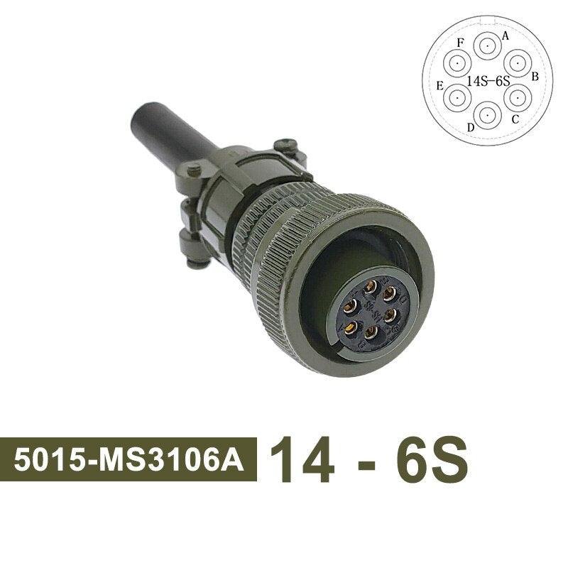 MIL STD Circular Connector MS3102A 14S-2 14S-5 14S-6 MIL-C 5015 Military Specification Connectors MS3106 MS3108 Plug&Socket.