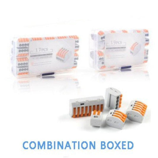 Mini TYPE Boxed 21 Series Quick Push-In Wire Connector Universal Compact Terminal Block Small Led Light Cable Splitter Connector.