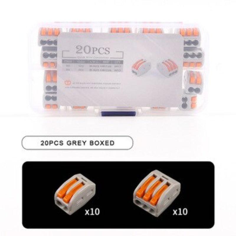 Mini TYPE Boxed 21 Series Quick Push-In Wire Connector Universal Compact Terminal Block Small Led Light Cable Splitter Connector.