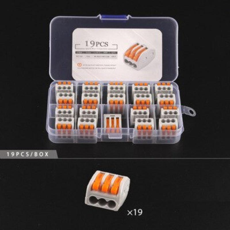 Mini TYPE Boxed 21 Series Quick Push-In Wire Connector Universal Compact Terminal Block Small Led Light Cable Splitter Connector.